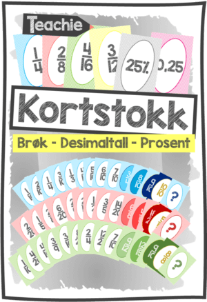 Kortstokk - Brøk, desimaltall, prosent